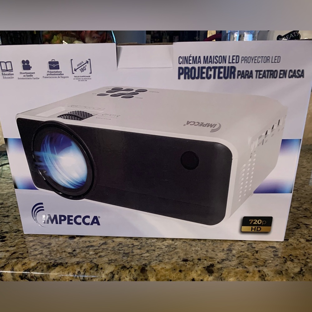 Impecca LED Projector in Black and White